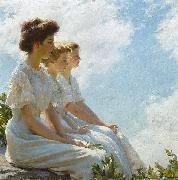 Charles Courtney Curran On the Heights oil painting artist
